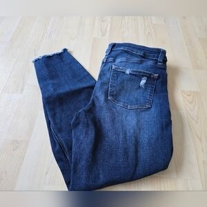 Edgely Orginal Fit High Rise Super Skinny Distressed Jeans Size 12 Short